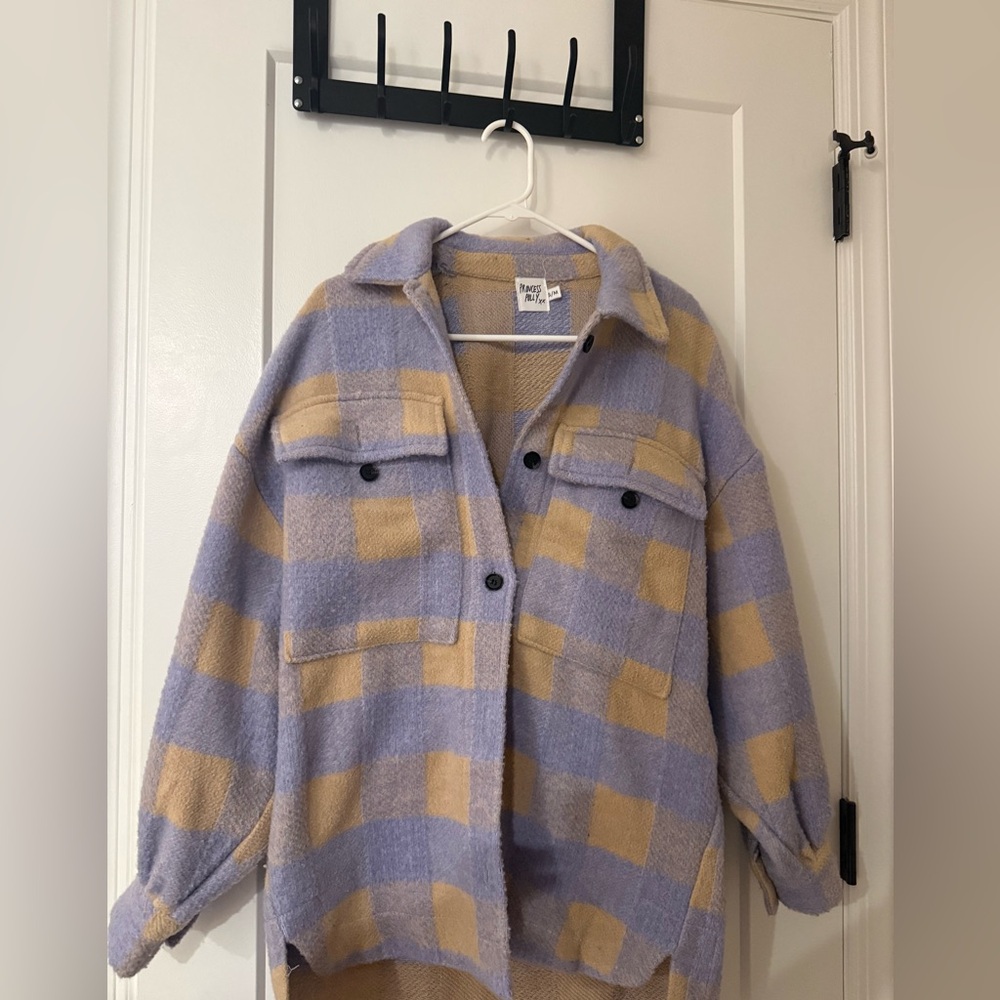 Princess Polly Lavender and Beige Teddy Jacket